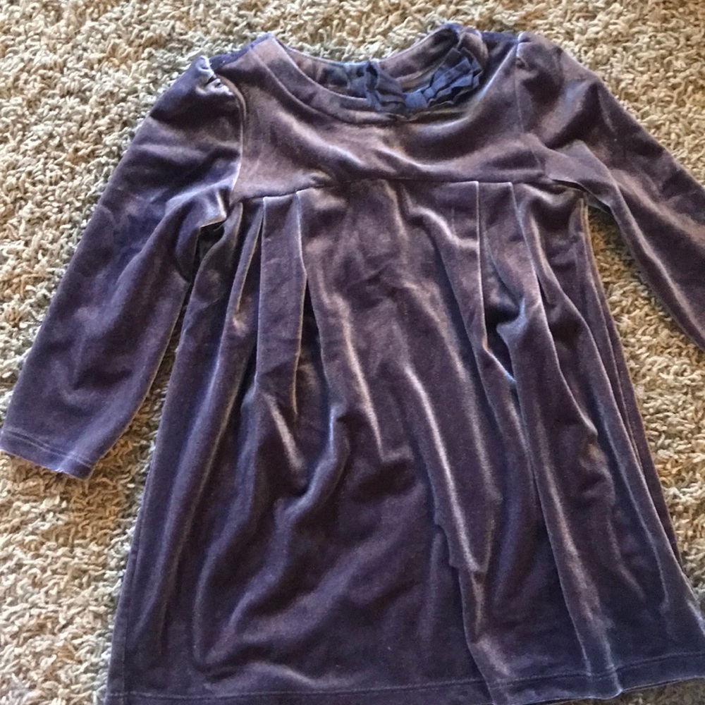 Chocolate brown velour shift dress